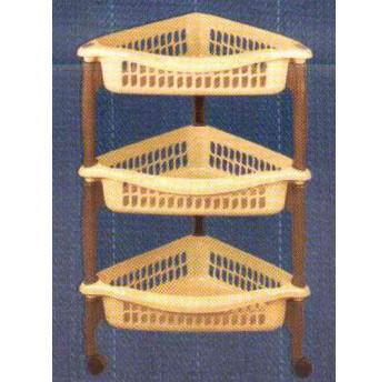 Этажерка угловая пластиковая на 3 уровня