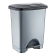 Відро для сміття з педаллю Irak Plastik Stella 45л сірий металік