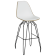 Стілець барний Tilia Eos-M ніжки металеві фарбовані кавовий - біла слонова кістка