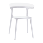 Кресло Papatya Luna белое сиденье, верх белый