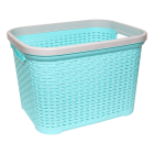 Кошик для білизни під ротанг 35 л бірюзовий