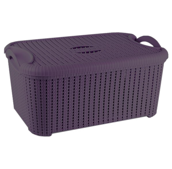 Кошик з кришкою Flexi 22 л темно-фіолетовий