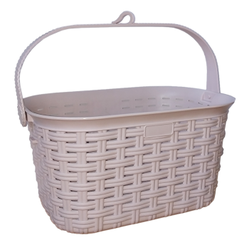 Кошик для прищіпок під ротанг 2,9 л пудра