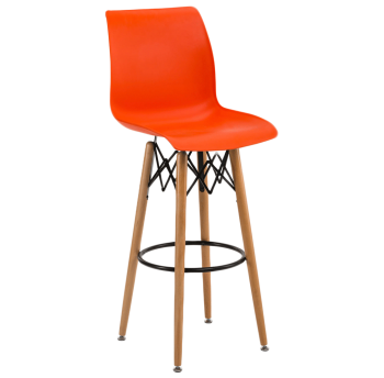 Стілець барний Tilia Laser-V ніжки букові помаранчевий