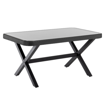 Стол Tilia Osaka-X 150 x 90 см столешница из стекла черный