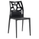 Стілець Papatya Ego-Rock чорне сидіння, верх чорний