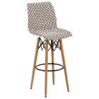 Стілець барний Tilia Laser-V ніжки букові, сидіння з тканиною ARTCLASS 802