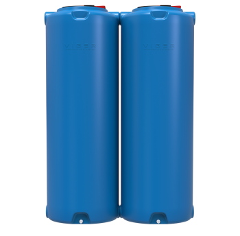 Ємність-модуль 2000 л вузька вертикальна блакитна  