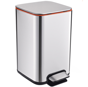Відро для сміття з педаллю JAH 7 л срібний металік з внутрішнім відром