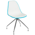 Стілець Tilia Eos-Z ніжки металеві бірюзовий - біла слонова кістка