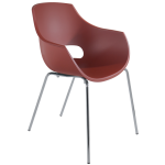 Кресло Papatya Opal-ML PRO красный кирпич, ножки хром