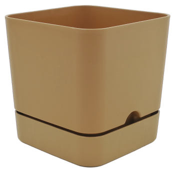 Горщик для квітів квадратний Begonya 1,5 л коричневий
