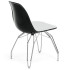 Стілець Tilia Eos-M ніжки металеві хромовані чорний - біла слонова кістка