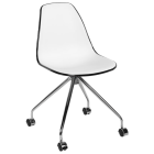 Стул Tilia Eos-O ножки металлические черный - белая слоновая кость