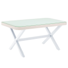 Стол Tilia Osaka-X 150 x 90 см столешница из стекла кремовый