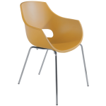 Кресло Papatya Opal-ML PRO желтый, ножки хром