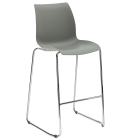 Стілець барний Tilia Laser ніжки хромовані сірий цемент
