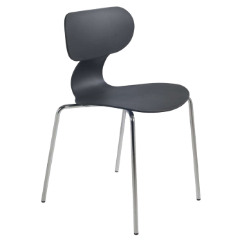 Стілець Papatya Yugo-S антрацит, ніжки катафорез антрацит