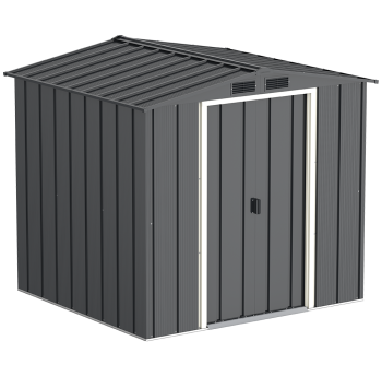 Сарай металевий ECO 202x182x181 см сірий з білим