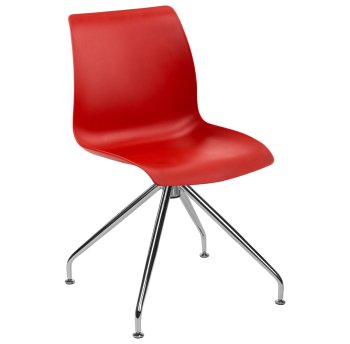 Стілець Tilia Lazer-Z ніжки хромовані червоний