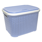 Корзина для белья под ротанг 20 л сиреневая
