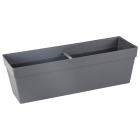 Горщик для квітів балконний Yali 10,8 л антрацитовий