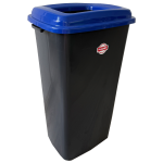 Бак для сортировки мусора 70 л Planet "Бумага" антрацитовый-синий