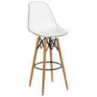 Стул барный Tilia Eos-V ножки буковые хаки - белая слоновая кость