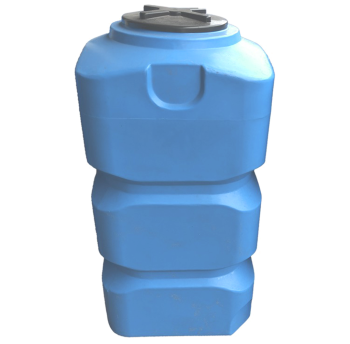 Емкость 500 л вертикальная квадратная ХБП голубая