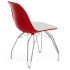 Стілець Tilia Eos-M ніжки металеві хромовані червоний - біла слонова кістка