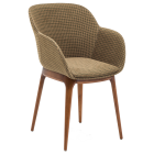 Крісло Tilia Shell-W Pad ніжки букові, сидіння з тканиною PIED DE POULE 03