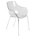 Кресло Papatya Opal прозрачно-чистое