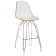 Стілець барний Tilia Eos-M ніжки металеві хромовані світло-коричневий - біла слонова кістка