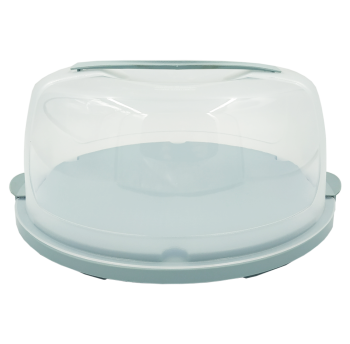 Тортовниця d28,5 см сіро-блакитна