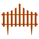 Набір огорожі для газону "Заборчик" (4в1) теракотовий Набір огорожі для газону "Заборчик" (4в1) теракотовий