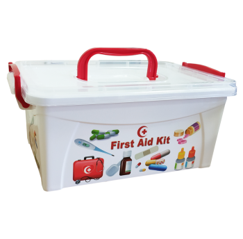 Контейнер для аптечки білий з прозорою кришкою