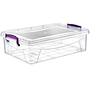 Контейнер на засувках низький 7 л прозорий