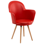 Кресло Tilia Gora-N ножки буковые красное