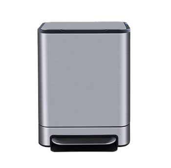 Відро для сміття з педаллю JAH 30 л Soft Close срібний металік з внутрішнім відром