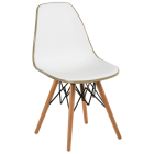 Стілець Tilia Eos-V ніжки букові кавовий - біла слонова кістка