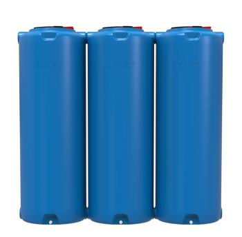 Ємність-модуль 3000 л вузька вертикальна блакитна  