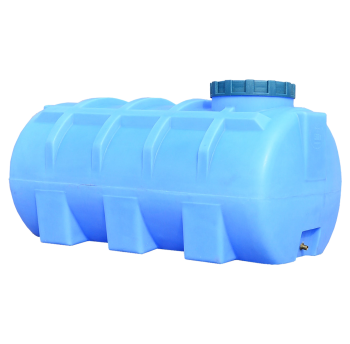 Ємність для зберігання дизельного палива 500 л горизонтальна ГО ПБ блакитна