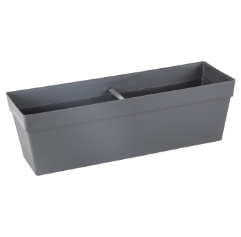 Горщик для квітів балконний Yali 10,8 л антрацитовий