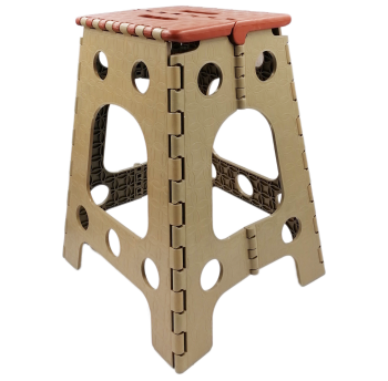 Табурет розкладний Planet 45 см коричнево-бежевий