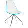 Стілець Tilia Eos-Z ніжки металеві бірюзовий - біла слонова кістка