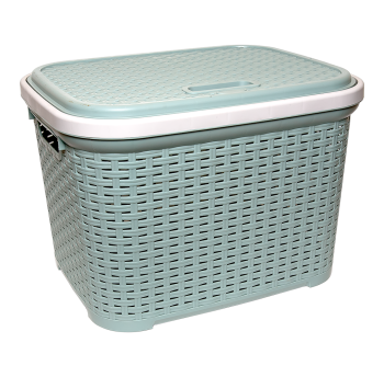Кошик для білизни під ротанг 20 л зелений