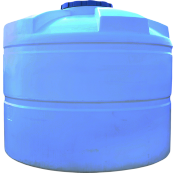 Бочка 7500 л вертикальна широка ПБ блакитна