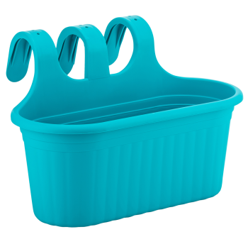 Горщик для квітів балконний підвісний Camellia 6,5 л бірюзовий