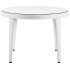 Стол Tilia Osaka d110 см столешница из стекла, ножки пластиковые белая слоновая кость