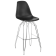 Стілець барний Tilia Eos-M ніжки металеві хромовані чорний - чорний